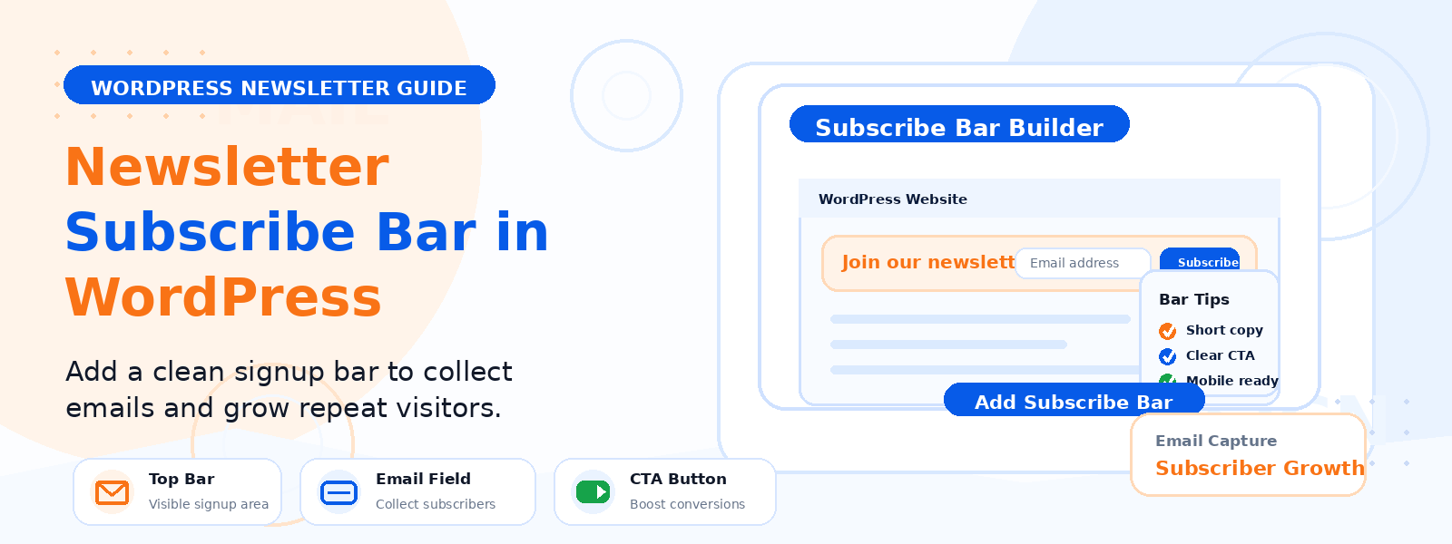 How to Add a Newsletter Subscribe Bar in WordPress?
