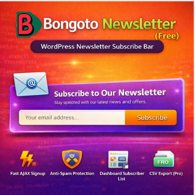 Bongoto Newsletter (Free) – WordPress Newsletter Subscribe Bar