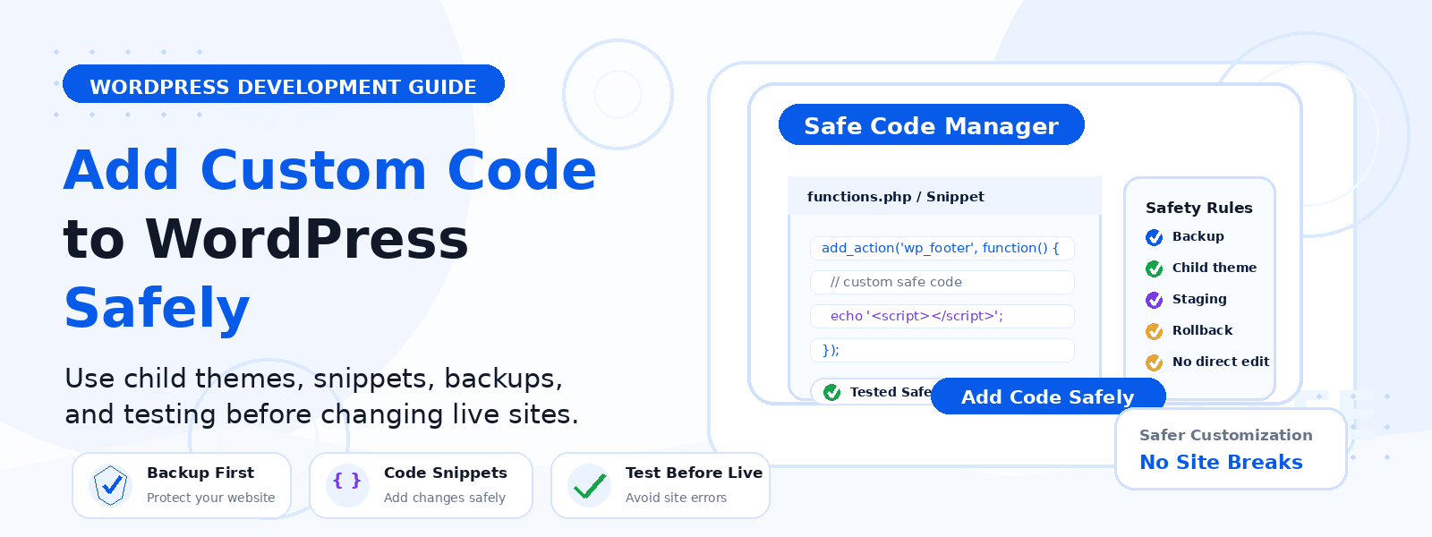 Safely Adding Custom Code to WordPress