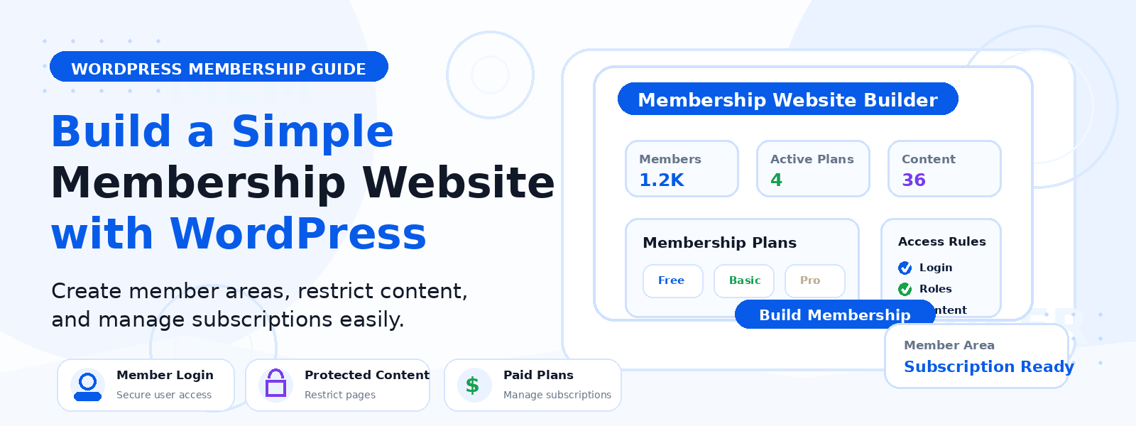 Creating a Basic Membership Site Using WordPress