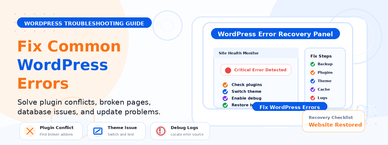 How to Fix Common WordPress Errors Without Hiring a Developer?