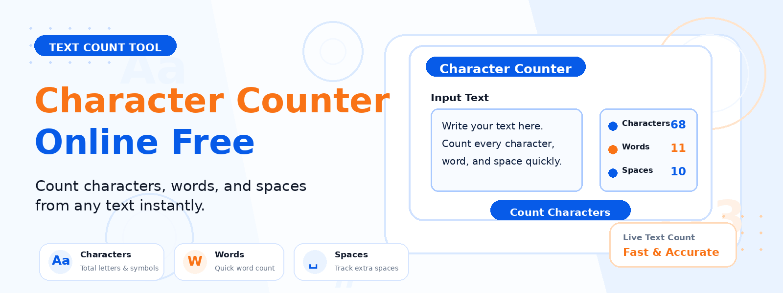 Free Character Counter Online – Count Total Characters in Any Text
