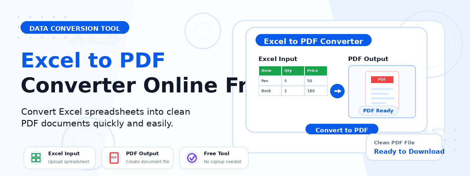 Free Excel to PDF Converter Online – Convert XLSX to PDF Instantly
