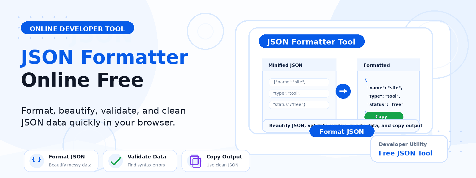 Free JSON Formatter Online – Beautify and Format JSON Data Instantly