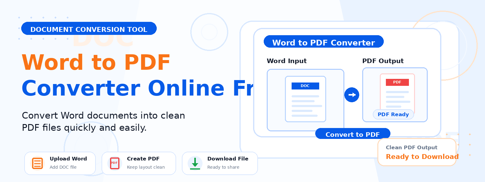 Free Word to PDF Converter Online – Convert DOCX to PDF Instantly