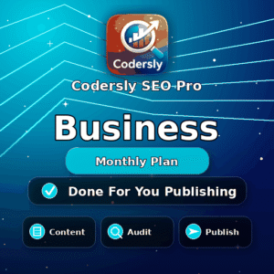 Codersly SEO Pro Business Monthly Plan