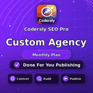 Codersly SEO Pro Custom Agency Monthly Plan