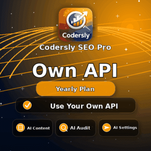 Codersly SEO Pro Own API Yearly Plan