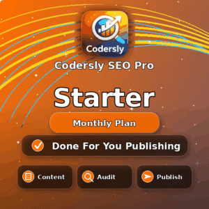 Codersly SEO Pro Starter Monthly Plan