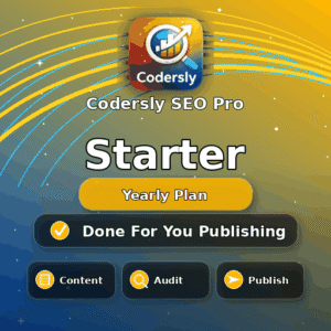 Codersly SEO Pro Starter Yearly Plan