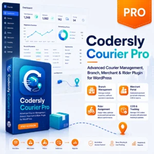 Codersly Courier Pro – Advanced Courier Management Plugin for WordPress 1 Year License